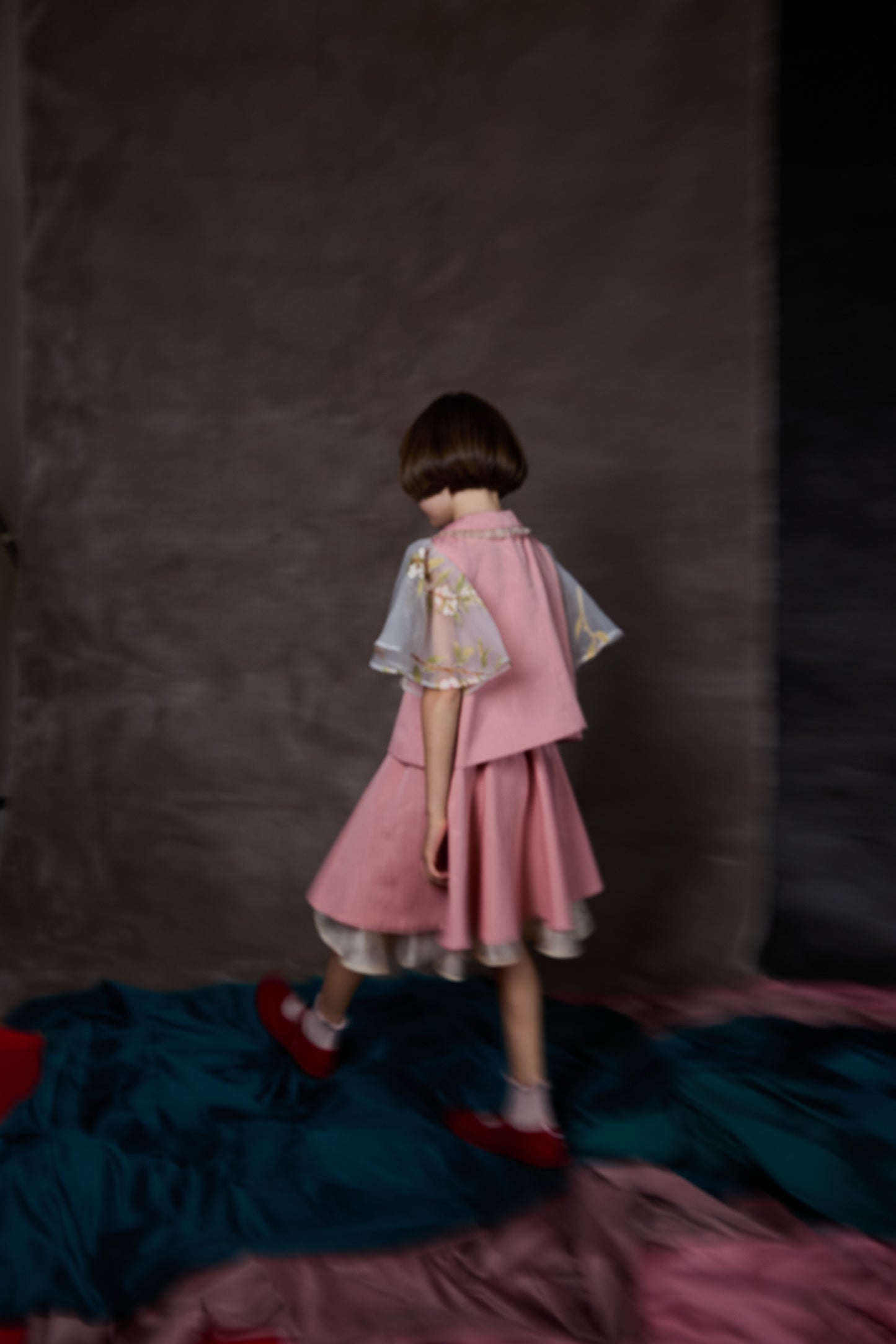 Jacket Cape svasata e Gonna a ruota Printemps