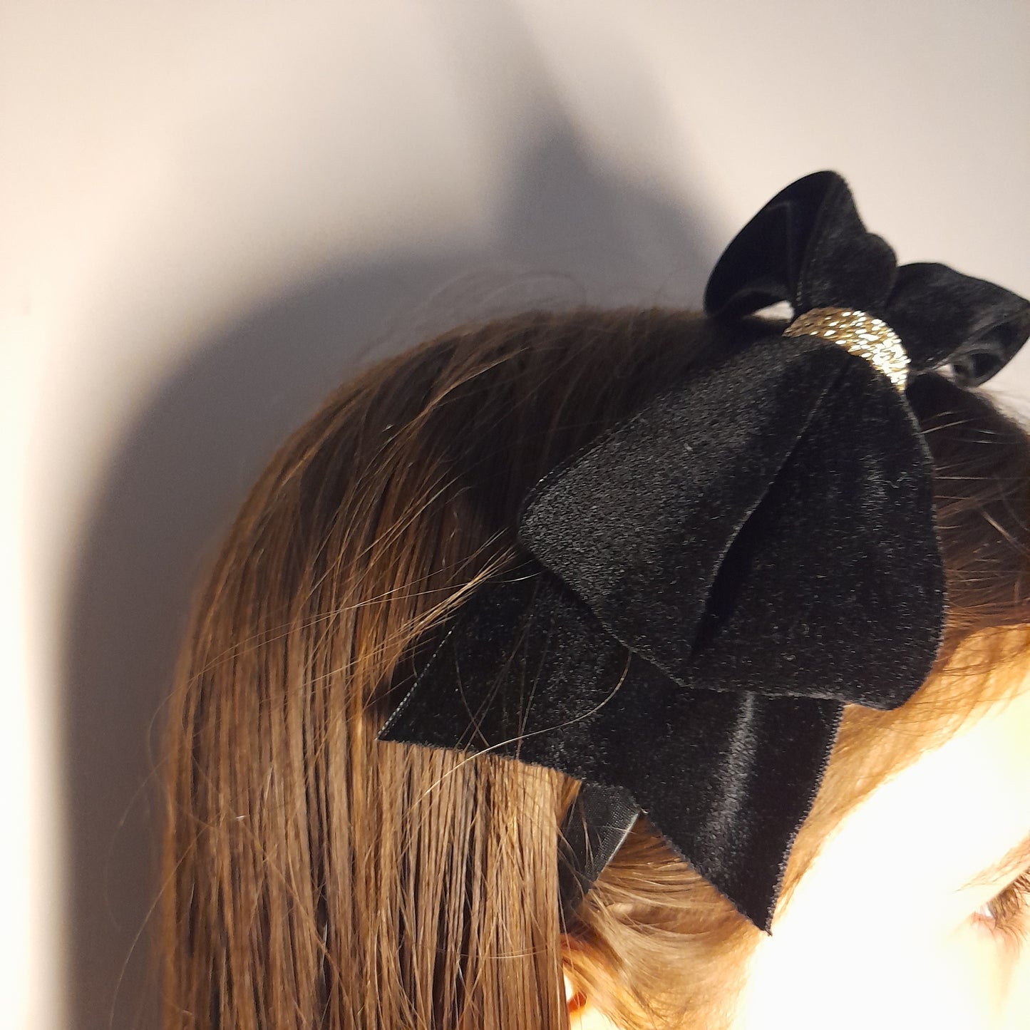 Cerchietto Alice in Wonderland con fiocco in velluto