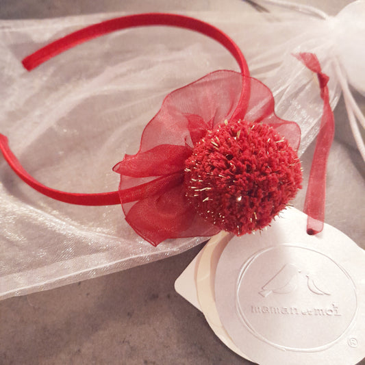 Cerchietto Fata Confetto con pon pon e tulle