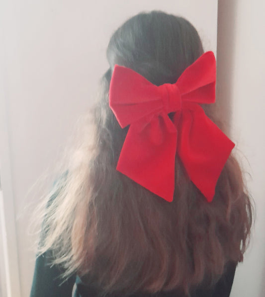 Fiocco Nutcracker per capelli in velluto